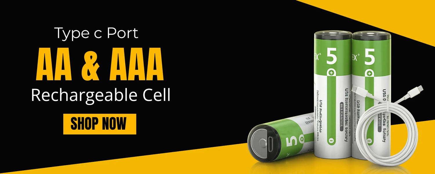 vierex rechargeable cells with type c ports